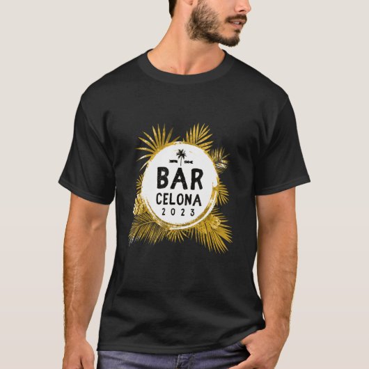 Barcelona 2023 Reiseteam Tour Urlaub T-Shirt (Vorderseite)