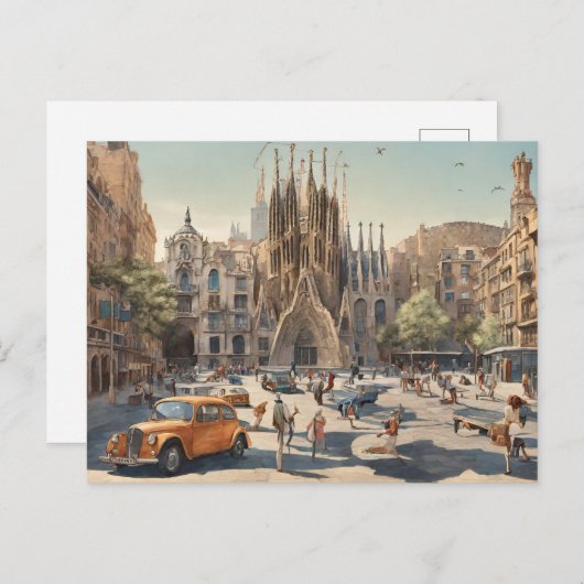 Barcelona (3) postkarte (Vorne/Hinten)