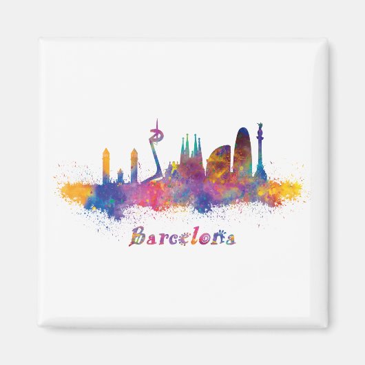 Barcelona acuarela magnet (Vorne)