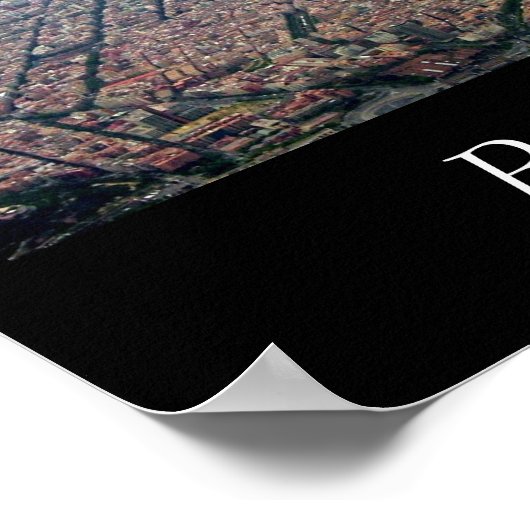 Barcelona Aerial Poster (Ecke)