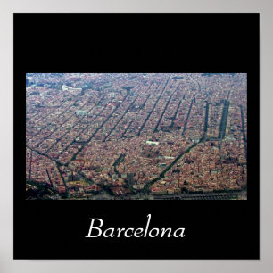 Barcelona Aerial Poster