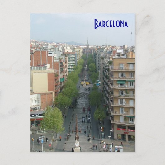 Barcelona Aerial Postkarte (Vorderseite)