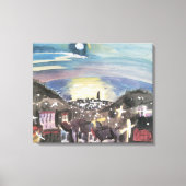 Barcelona am Abend von Walter Gramatte Leinwanddruck (Vorderseite)