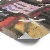 Barcelona am Abend von Walter Gramatte Poster (Ecke)