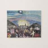 Barcelona am Abend von Walter Gramatte Puzzle (Horizontal)
