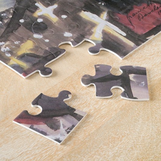 Barcelona am Abend von Walter Gramatte Puzzle (Seite)