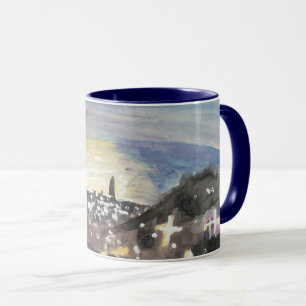 Barcelona am Abend von Walter Gramatte Tasse