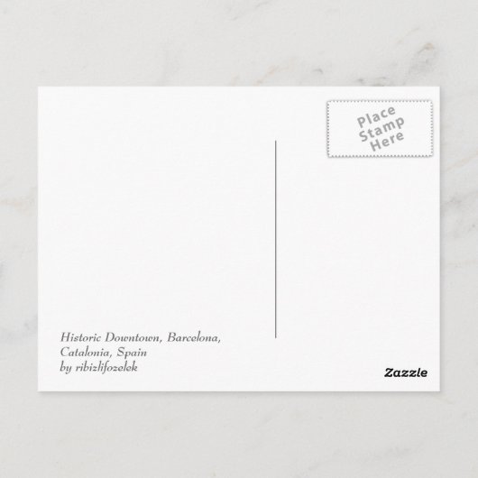 Barcelona-Antenne Postkarte (Rückseite)