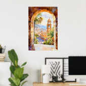 Barcelona Aquarell 2 Poster (Heimbüro)