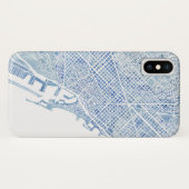 Barcelona-Aquarell-Karte Case-Mate iPhone Hülle (Rückseite (Horizontal))