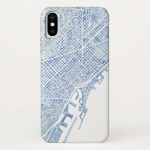 Barcelona-Aquarell-Karte Case-Mate iPhone Hülle