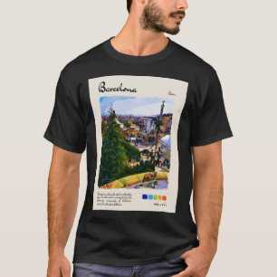 Barcelona Aquarell Reise Vintage  T-Shirt