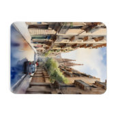 Barcelona Aquarellkunst Magnet (Horizontal)