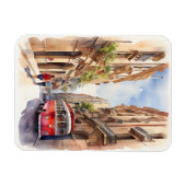 Barcelona Aquarellkunst Magnet (Horizontal)