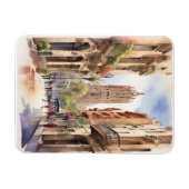 Barcelona Aquarellkunst Magnet (Horizontal)