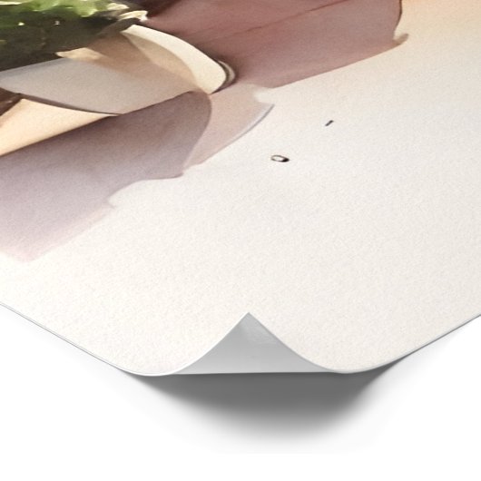 Barcelona Aquarellkunst Poster (Ecke)