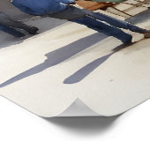 Barcelona Aquarellkunst Poster (Ecke)