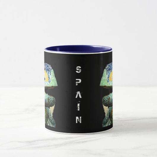 Barcelona Art Tasse, Spanisch, Gaudi - Lizard Tasse (Zentrum)