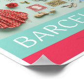 Barcelona auf meinem Mind-Poster Poster (Ecke)