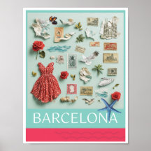 Barcelona auf meinem Mind-Poster