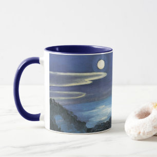 Barcelona Ausblick auf die Stadt bei Nacht von Wal Tasse