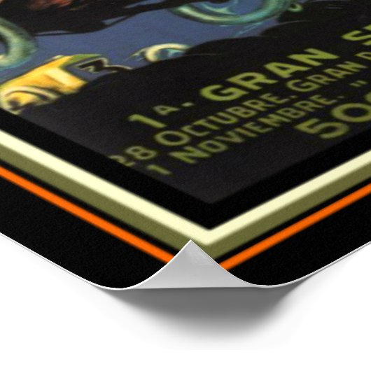 Barcelona Autorennen 1923 Werbung 12 x 16 Poster (Ecke)