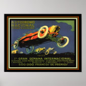 Barcelona Autorennen 1923 Werbung 12 x 16 Poster (Vorne)