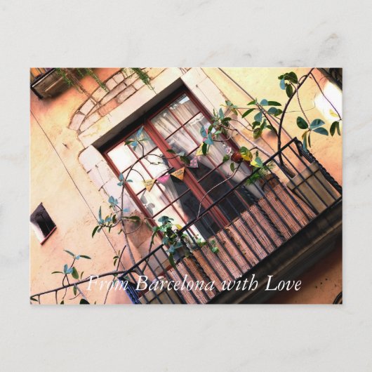 Barcelona Balcony Postkarte (Vorderseite)