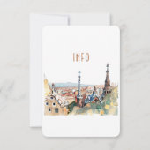 Barcelona Beifügen INFO Details Spanien Hochzeit I Einladung (Rückseite)