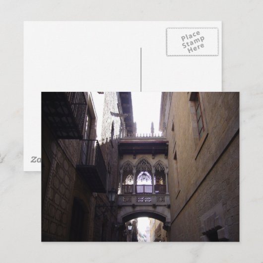 Barcelona Bridge Postkarte (Vorne/Hinten)