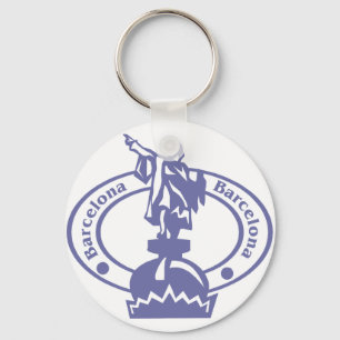 Barcelona-Briefmarke Schlüsselanhänger