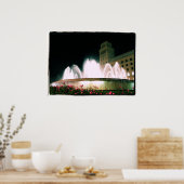 Barcelona Brunnen - Placa de Catalunya - Poster (Küche)