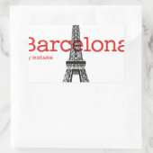 Barcelona by mstake rechteckiger aufkleber (Tasche)