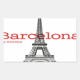 Barcelona by mstake rechteckiger aufkleber