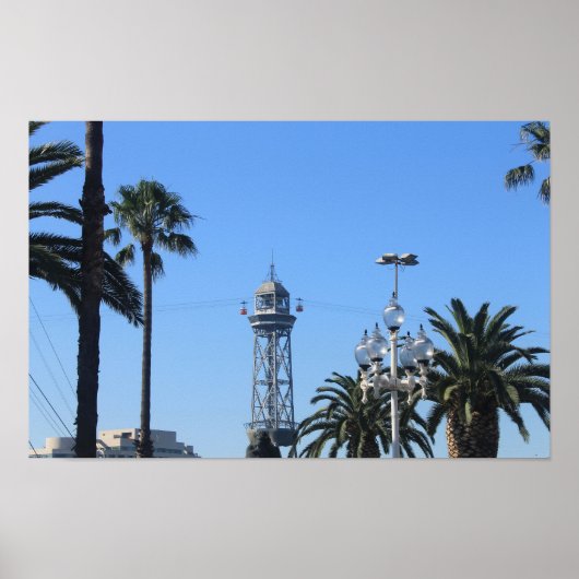 Barcelona Cable Cars Poster (Vorne)