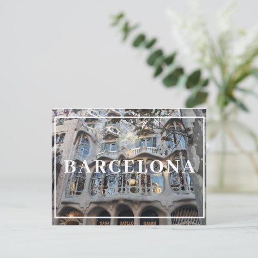 Barcelona, Casa Batllo Postkarte (Stehend Vorderseite)