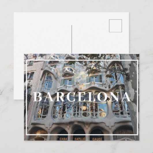Barcelona, Casa Batllo Postkarte (Vorne/Hinten)
