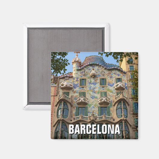 Barcelona Casa Batllo Spanien Magnet (Vorderseite/Rückseite)