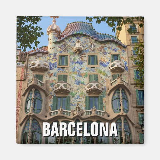 Barcelona Casa Batllo Spanien Magnet (Vorne)