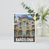 Barcelona Casa Batllo Spanien Postkarte (Stehend Vorderseite)