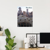 Barcelona Casa Milà von Antoni Gaudí Poster (Heimbüro)