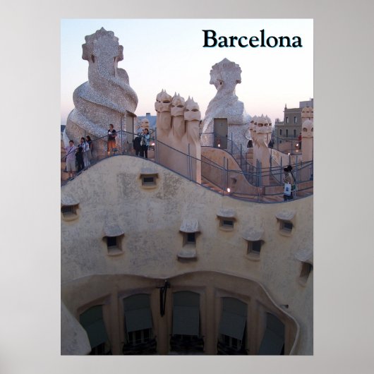 Barcelona Casa Milà von Antoni Gaudí Poster (Vorne)