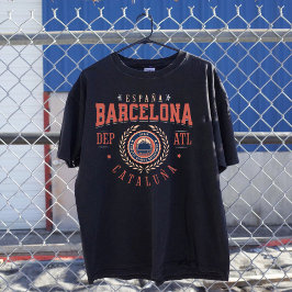 Barcelona Cataluña España athletic varsity letters T-Shirt