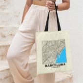 Barcelona, Catalunya City Map Tote Bag Tragetasche