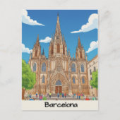 Barcelona Cathedral Postkarte (Vorderseite)