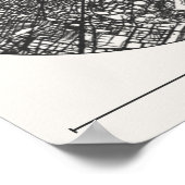 Barcelona Charcoal City Map Poster Minimal Europe (Ecke)
