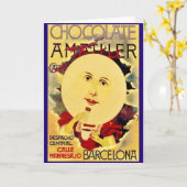Barcelona Chocolate Note Card Karte (Gelbe Blume)