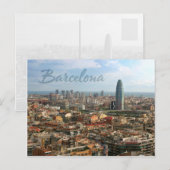 Barcelona City Postkarte (Vorne/Hinten)