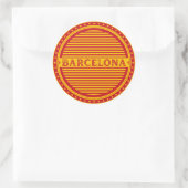 Barcelona City Pride Emblem – Spanish Identity Runder Aufkleber (Tasche)