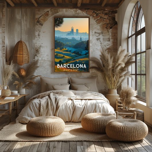 Barcelona: Ciudad de Gaudí Naturaleza Arquitectura Poster